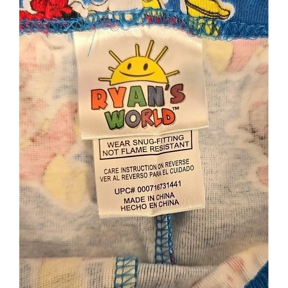 Ryans World Pajamas Boys 4 Red Titan Snug Fitting 2pc Set Pjs NEW